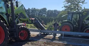 Traktor kolizja DW941 Ustroń