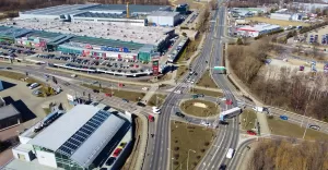 Bielsko-Biała, ul. Warszawska, Rondo Solidarności