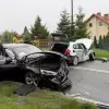 [FOTO] Solidna kraksa w Kozach. Audi samo wezwało służby ratunkowe