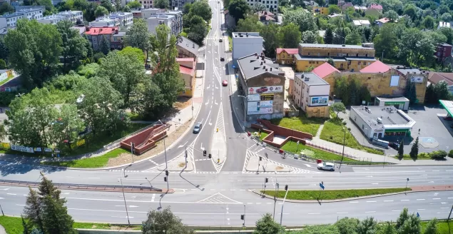 Skrzyżowanie ulic Lwowskiej i Krakowskiej