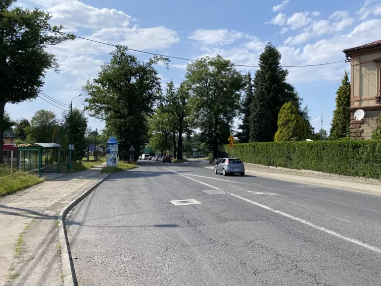 Fragment ul. Legionów w Czechowicach-Dziedzicach, który zostanie poddany przebudowie - 19.07.2023