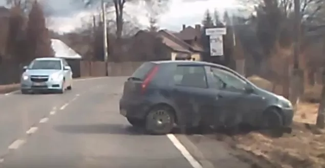 Poślizg i reakcja policji
