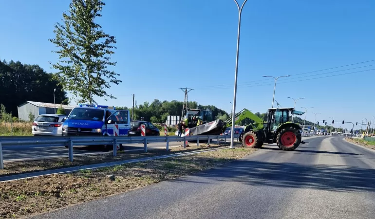 Traktor kolizja DW941 Ustroń