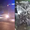 [FOTO] Nocny wypadek w Międzyrzeczu Górnym. Poważnie ranny 18-latek