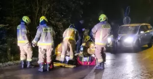potrącenie wypadek ustroń nierodzim szeroka