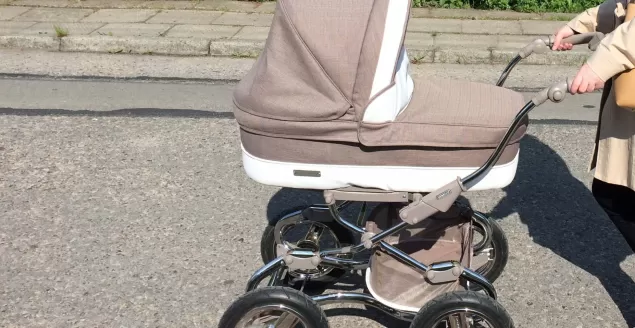 mama, wózek, dziecko, dziecięcy