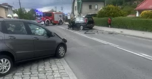 Interwencja służb ratunkowych na ul. Zofii Kossak w Górkach Wielkich